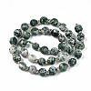 Natural Green Spot Jasper Beads Strands G-N326-100-07-2