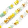 Electroplate Glass Beads Strands EGLA-YW0002-D08-3