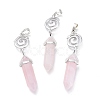Natural Rose Quartz Pointed Big Pendants G-D0021-01P-22-2