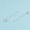 Brass Flower Head Pins KK-G413-04S-4