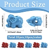 20Pcs 2 Colors Synthetic Coral Beads CORA-YW0001-03-2