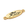 Beach Theme Rack Plating Brass Oval Connector Charms KK-P261-08F-G02-2