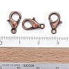 Red Copper Tone Zinc Alloy Lobster Claw Clasps X-E102-NFR-5