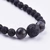 Natural Gemstone Beaded Necklaces & Stretch Bracelets Jewelry Sets SJEW-JS00918-4
