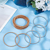40Pcs 2 Colors Carbon Steel Round Snake Chains Stretch Bracelets Set for Women BJEW-BC0001-09-5