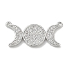 Brass Micro Pave Clear Cubic Zirconia Pendants KK-A300-10A-P-1