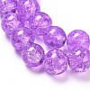 Spray Painted Crackle Glass Beads Strands CCG-Q001-10mm-12-3