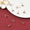SHEGRACE Brass Micro Pave Clear Cubic Zirconia Stud Earrings XGRQ4N197-725G-4