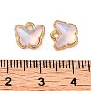 Rack Plating Alloy Glass Charms FIND-Q099-07G-06-3