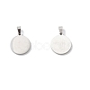 304 Stainless Steel with White Shell Pendants STAS-G268-01Z-P-4