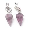 Natural Fluorite Pendants G-O194-01-3