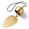 Leaf Brass Wind Chimes AJEW-P110-01B-3