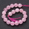 Natural Rose Quartz Beads Strands G-G099-F10mm-15-4