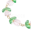 Glass Flower Beaded Bracelets BJEW-JB09788-01-2