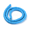 Flat Round Handmade Polymer Clay Beads CLAY-R067-6.0mm-33-2