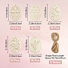 50Pcs 5 Style Easter Unfinished Wood Pendant Ornaments WOOD-GF0002-01-2