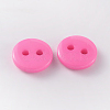 2-Hole Flat Round Resin Sewing Buttons for Costume Design BUTT-E119-28L-06-2