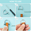 20Pcs Zinc Alloy Adjustable Alloy D Ring Clip Buckles for Bag Chain Strap with 2Pcs Iron Screwdriver FIND-GF0006-91C-5