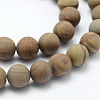 Natural Wood Lace Stone Wooden Jasper Beads Strands G-F518-21-6mm-3