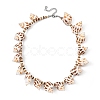 Ocean Natural Spiral Shell & Coconut Beaded Necklaces NJEW-JN06303-3