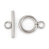 Tarnish Resistant 304 Stainless Steel Toggle Clasps X-STAS-F114-04P-B-1