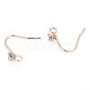 Brass Earring Hooks KK-I681-14RG-2