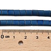 Electroplated Frosted Non-magnetic Synthetic Hematite Beads Strands G-G089-B01-14-4