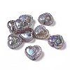 UV Plating Rainbow Iridescent Acrylic Beads X-OACR-E007-03-2