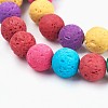 Natural Lava Rock Beads Strands G-I204-A-8mm-2