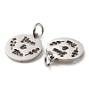 Non-Tarnish 304 Stainless Steel Charms STAS-D050-07P-13-3