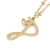 304 Stainless Steel Pendant Necklaces NJEW-H029-02G-P-1