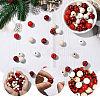 200Pcs 4 Colors Painted Natural Wood Beads WOOD-SP0001-65-3