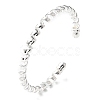 Electrophoresis Iron Cuff Bangles for Women BJEW-M057-03P-2