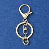 Alloy Initial Letter Charm Keychains KEYC-YW00006-07-1
