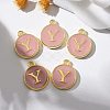 Golden Plated Alloy Enamel Charms X-ENAM-S118-07Y-5