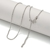 Brass Ball Chain Necklaces for Women NJEW-U011-12P-1