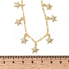 Brass Micro Pave Clear Cubic Zirconia Starfish Pendant Necklaces NJEW-B157-05G-5