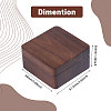 Wooden Jewelry Cufflinks Storage Magnetic Gift Case CON-WH0095-78B-2
