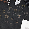 Square Brass Linking Rings KK-SC0001-76-4