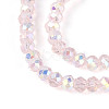 AB Color Plated Transparent Glass Rondelle Beads Strands EGLA-T029-2mm-10H-3