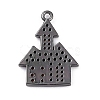 Rack Plating Brass Cubic Zirconia Pendants KK-D031-05-3