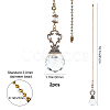 Faceted Glass Round Big Pendant Decorations HJEW-GF0001-09C-2