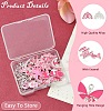 DIY Pink Awareness Ribbon Alloy Enamel Dangle Earring Making Kits DIY-YW0010-56-3