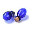 Oval Glass Cork Bottles Ornament AJEW-O032-03B-2
