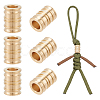 6Pcs Antique Style Groove Column Shape Brass Beads FIND-NB0005-34G-7