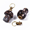 Assembled Synthetic Bronzite and Imperial Jasper Openable Perfume Bottle Pendants LS-G-S366-057E-4