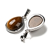 Natural Tiger Eye Pendants G-I358-B24-2