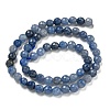Dyed & Heated Natural Blue Aventurine Beads Strands G-E571-A10-01-3