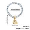 Fashionable Brass Micro Pave Clear Cubic Zirconia Charm Bracelets AF9298-17-1