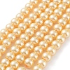 Baking Paint Pearlized Glass Pearl Round Bead Strands X-HY-Q330-8mm-61-2